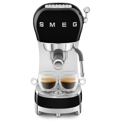 SMEG ECF02BLEU Macchina Da Caffè Espresso Manuale 50's Style 1350W Nero