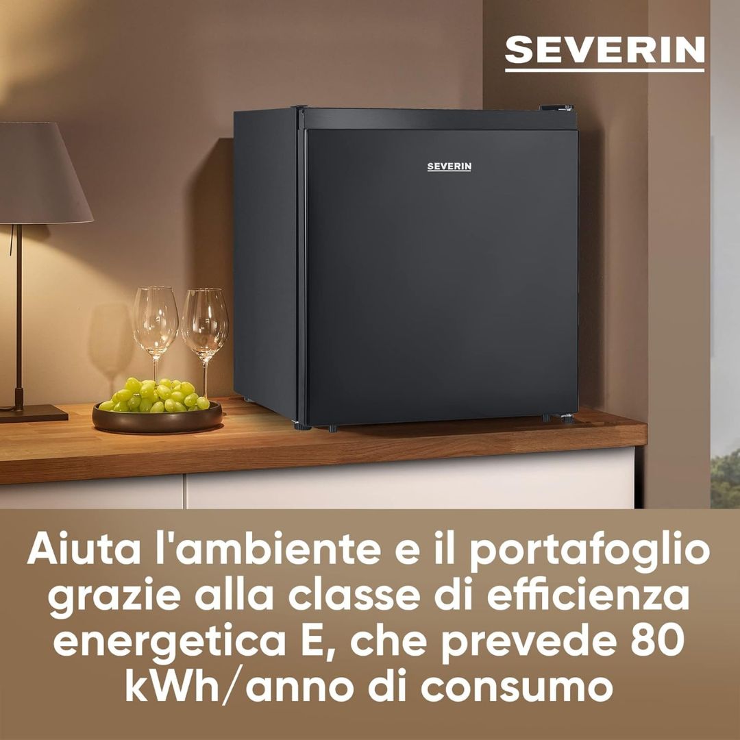 SEVERIN KB8879 Mini Frigorifero 45L con Congelatore 5L Nero Libera Installazione mm. 445 x 478