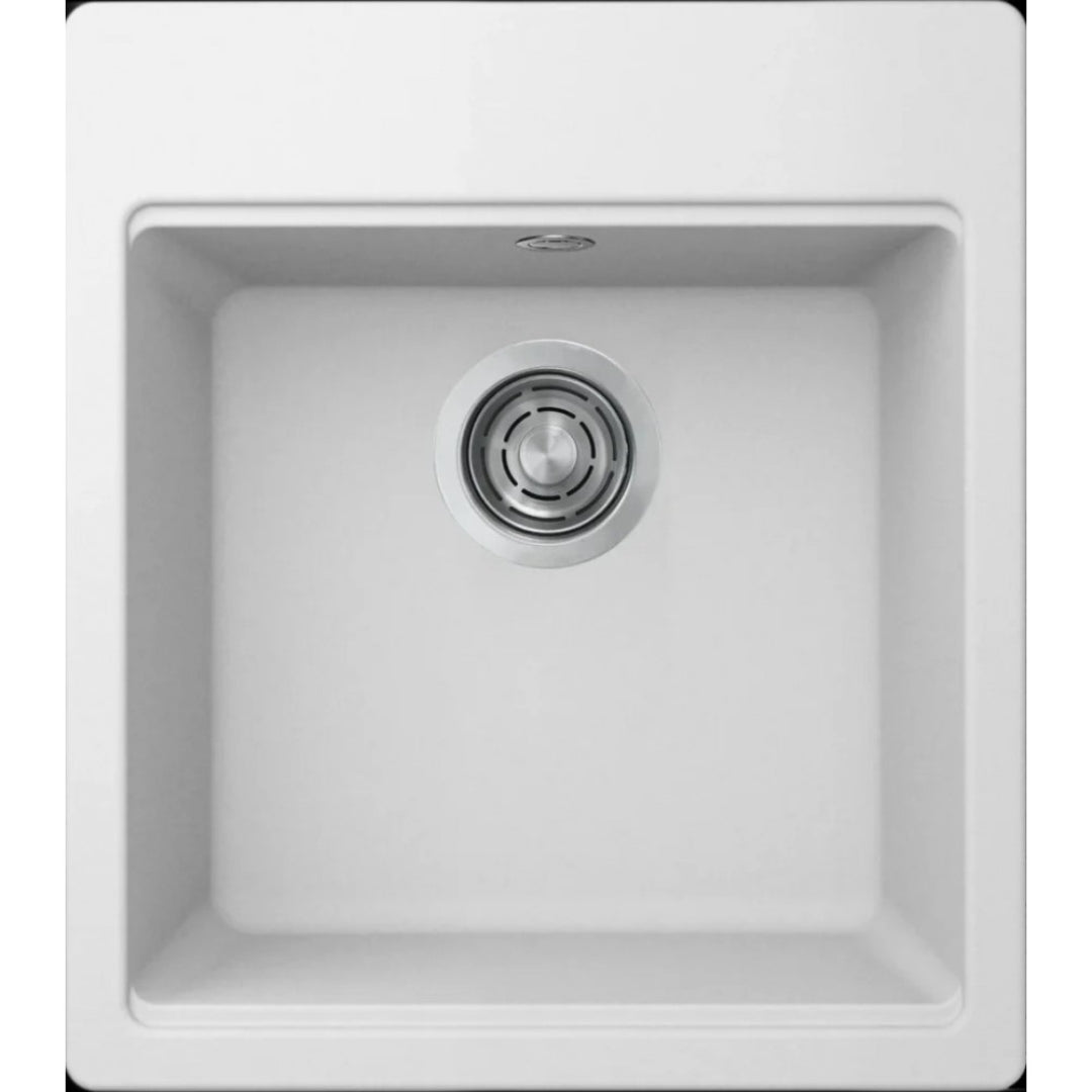 Elleci Time 102 LG210268 Lavello da Incasso 1 Vasca Sopratop Granitek Matt Bianco 68 cm. 45 x 51