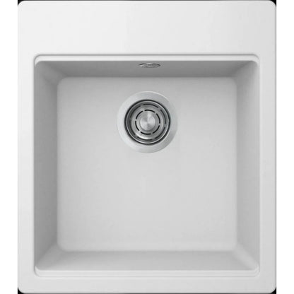 Elleci Time 102 LG210268 Lavello da Incasso 1 Vasca Sopratop Granitek Matt Bianco 68 cm. 45 x 51