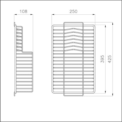 Foster 8100201 Cestello Scolapiatti in Acciaio Inox 25x42,5 cm