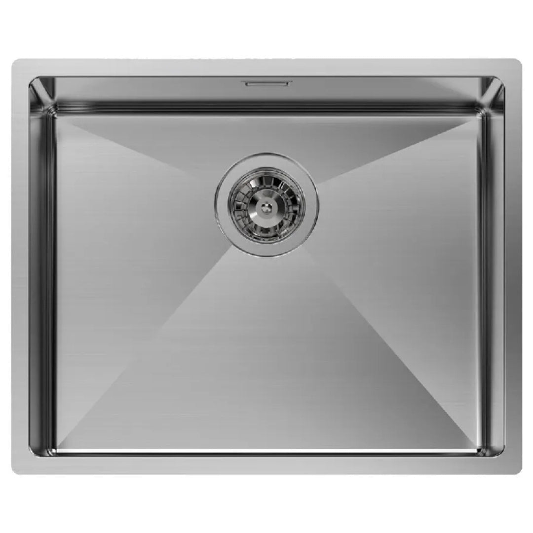 Foster Quadra 1715050 Lavello 1 Vasca Incasso Sopratop/Filotop Acciaio Inox Spazzolato cm. 54 x 44