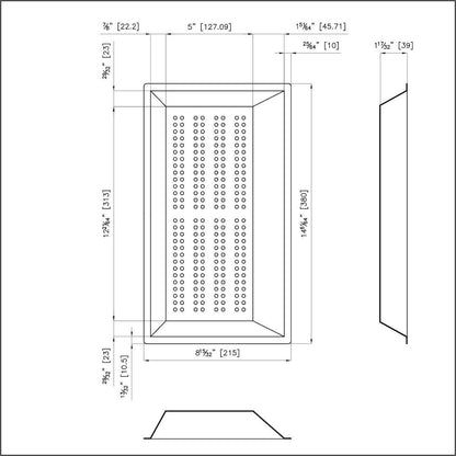 Foster 8151009 Vaschetta Forata inox PVD Gold cm. 21,5 x 38