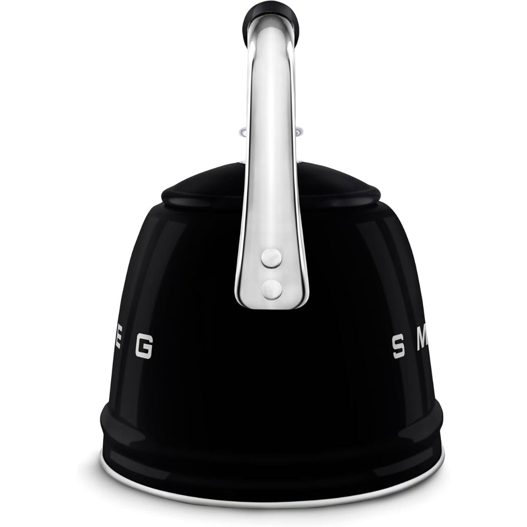 SMEG WKF01BL Bollitore Fischio Nero 50’s Style Capacità 2,3 L Manico Ergonomico