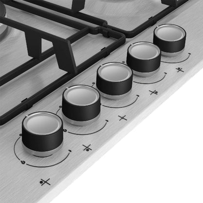BEKO HIAW75224SXE Piano Cottura Gas 5 Fuochi Tripla Corona Centrale Inox cm. 75 x 51