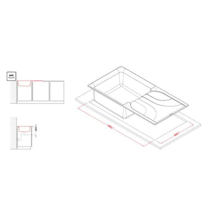 ELLECI EGO 480 LGE48059 Lavello Incasso Sopratop 1 Vasca Granitek Antracite  cm. 100 x 50