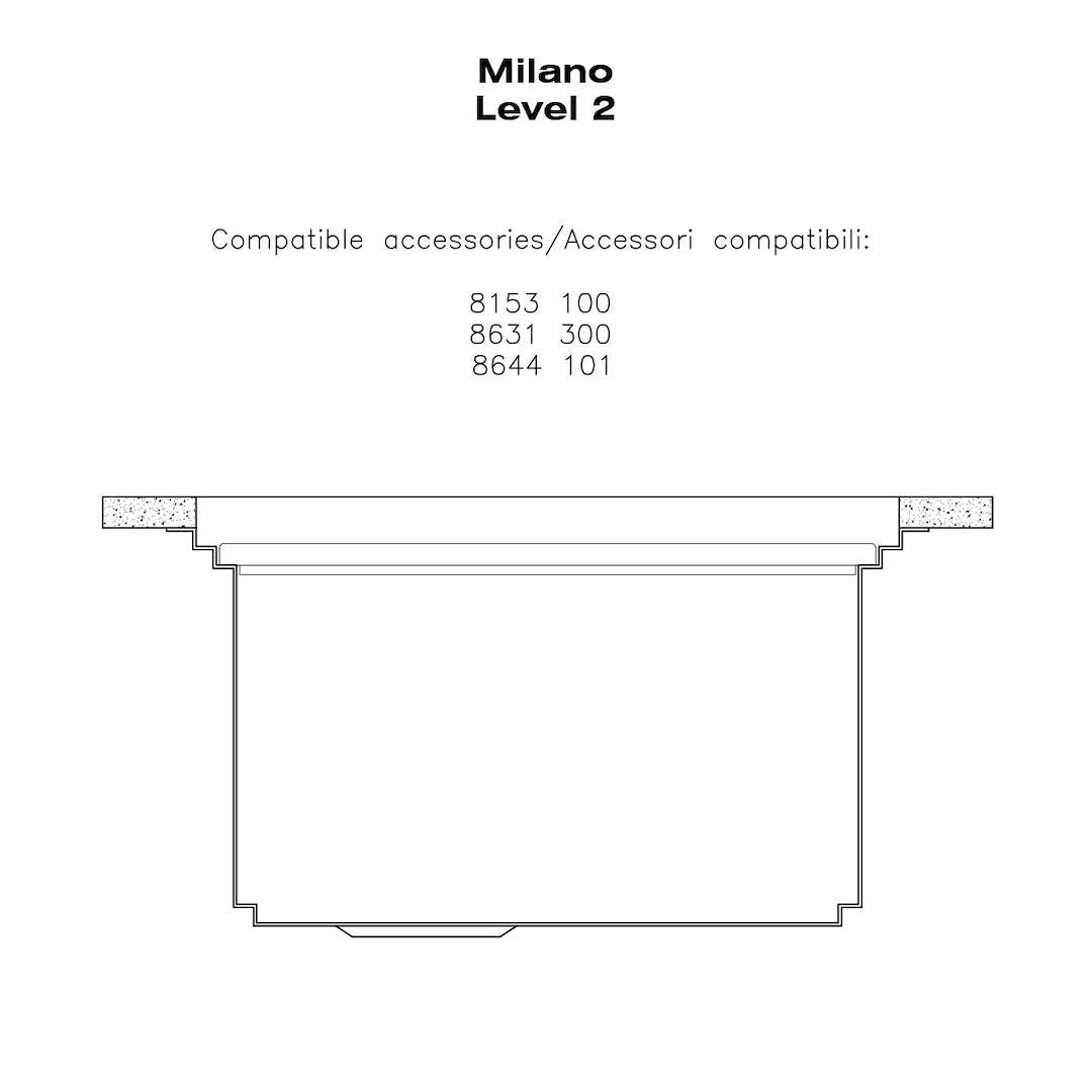Foster 1025050 Milano Lavello Cucina 1 Vasca Incasso Sottotop Acciaio Inox Spazzolato mm. 846 x 560