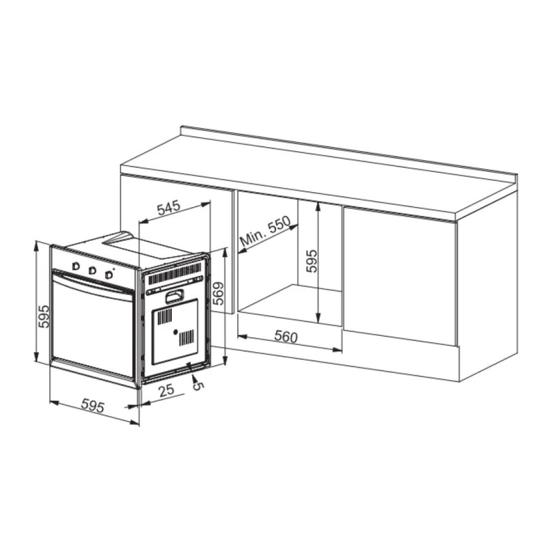 FRANKE FCO Country 116.0696.542 Forno Elettrico Multifunzione Nero 65 L cm. 86 x 60