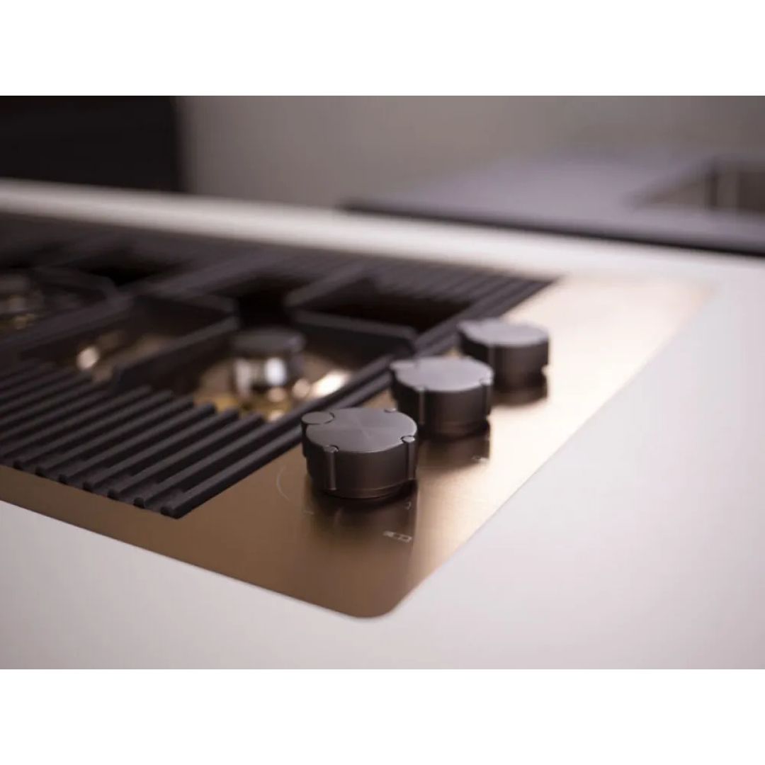 FOSTER MILANELLO 7680008 Piano Cottura a Gas PVD 3 Fuochi Copper in Acciaio Inox AISI 304 cm. 87 x 46