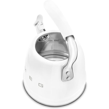 SMEG WKF01WH Bollitore a Fischio Bianco Estetica 50’s Style Manico ergonomico
