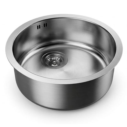 Foster 1130060 Lavello Rotondo 1 Vasca Incasso Sopratop/Filotop Acciaio Inox Spazzolato Ø cm. 42