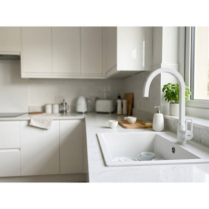 ELLECI MKKBRI96 Miscelatore Cucina Monocomando Canna Girevole Bianco Titano