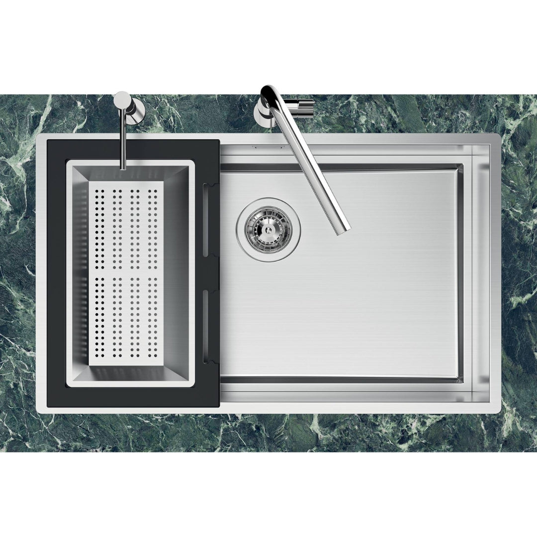 Foster Quadra Evo 1255050 Lavello Incasso 1 Vasca Inox Sopratop/Filotop cm. 57 x 47