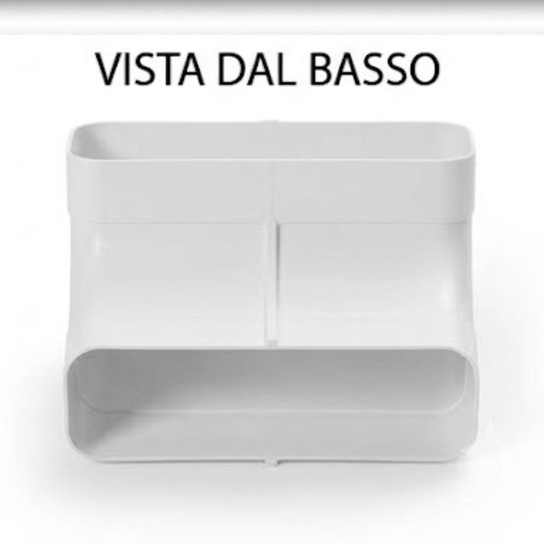 FOSTER 9700535 Connettore Angolo 90° Rettangolare Bianco per Cappe Verticale