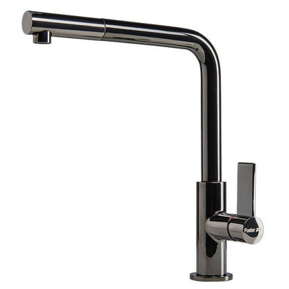 FOSTER OMEGA PLUS 8498 856 Miscelatore Monocomando Cucina Gun Metal con Canna Girevole e Bocca Estraibile PVD