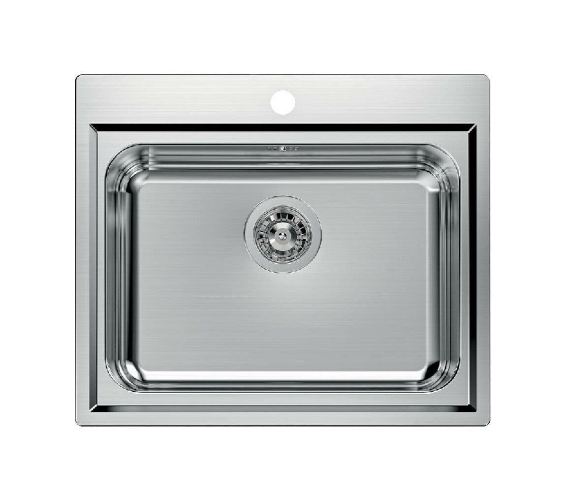 FOSTER EVO 3217000 Lavello Cucina 1 Vasca Inox Spazzolato Incasso Sopratop cm. 60x50