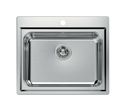 FOSTER EVO 3217000 Lavello Cucina 1 Vasca Inox Spazzolato Incasso Sopratop cm. 60x50