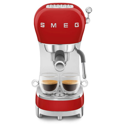 SMEG ECF02RDEU Macchina Caffe Espresso 1350W 50's Style Rosso 10 Tazze