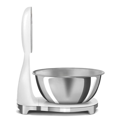 SMEG KSF01WHWW Bilancia Cucina Digitale Analogica Ciotola Inox Bianca 5 Kg