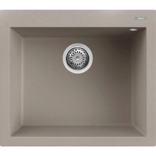 Elleci Quadra 105 LGQ10543 Lavello da Incasso Sopratop 1 Vasca Granitek Tortora cm. 57 x 50