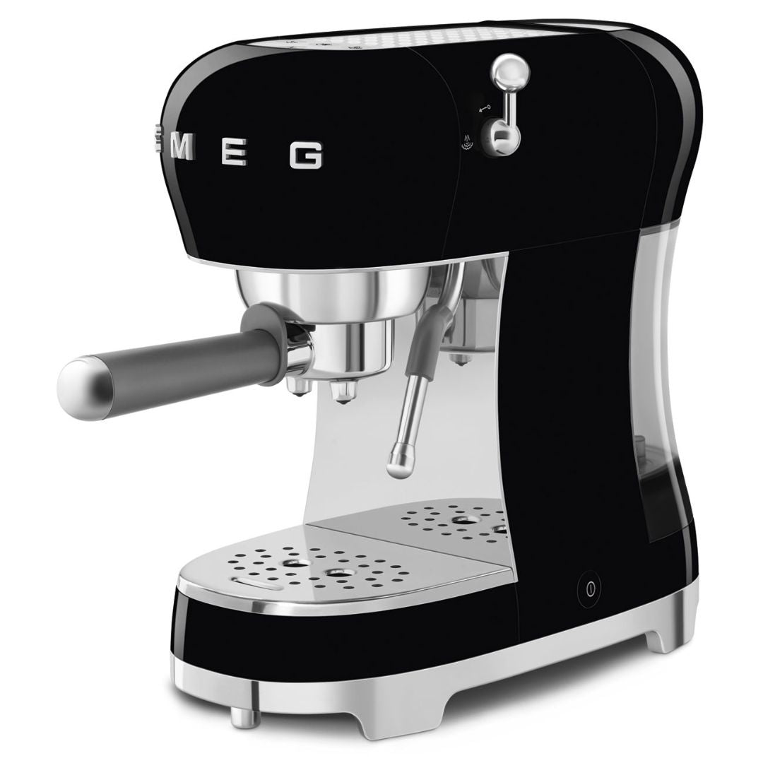 SMEG ECF02BLEU Macchina Da Caffè Espresso Manuale 50's Style 1350W Nero