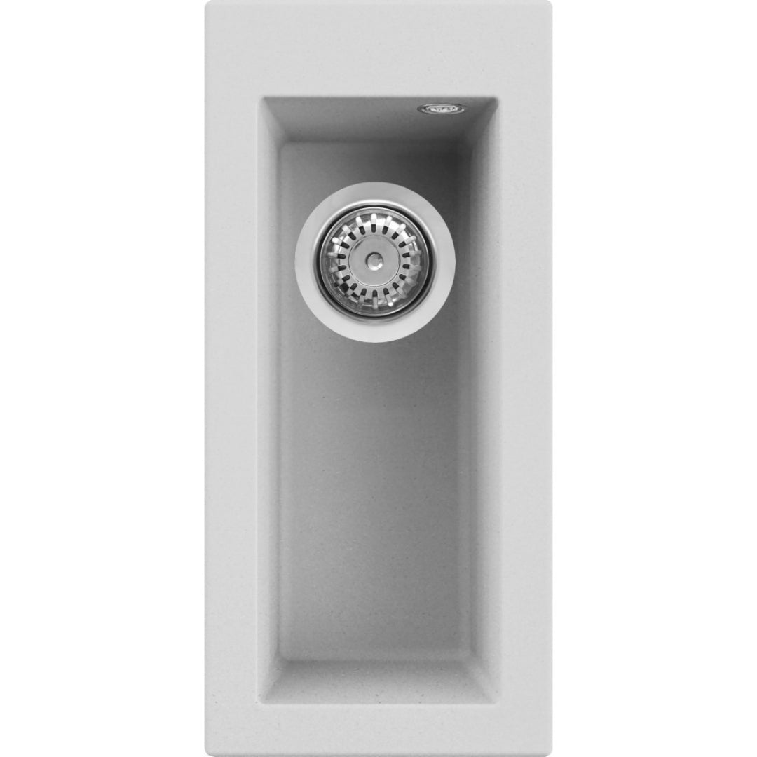 Elleci LGQ05068 Lavello da Incasso 1 Vasca Monovasca Sopratop Granitek Matt Bianco 68 cm. 23 x 50