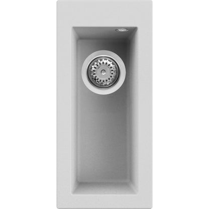 Elleci LGQ05068 Lavello da Incasso 1 Vasca Monovasca Sopratop Granitek Matt Bianco 68 cm. 23 x 50