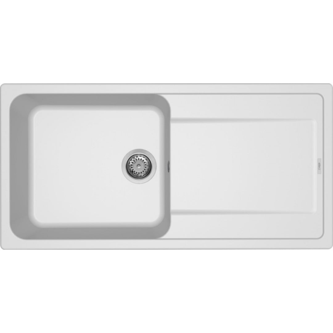 Elleci LG248068 Lavello 1 Vasca Gocciolatoio Granitek Bianco Titano 100x50
