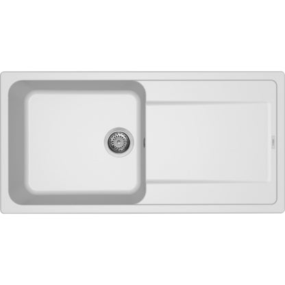 Elleci LG248068 Lavello 1 Vasca Gocciolatoio Granitek Bianco Titano 100x50