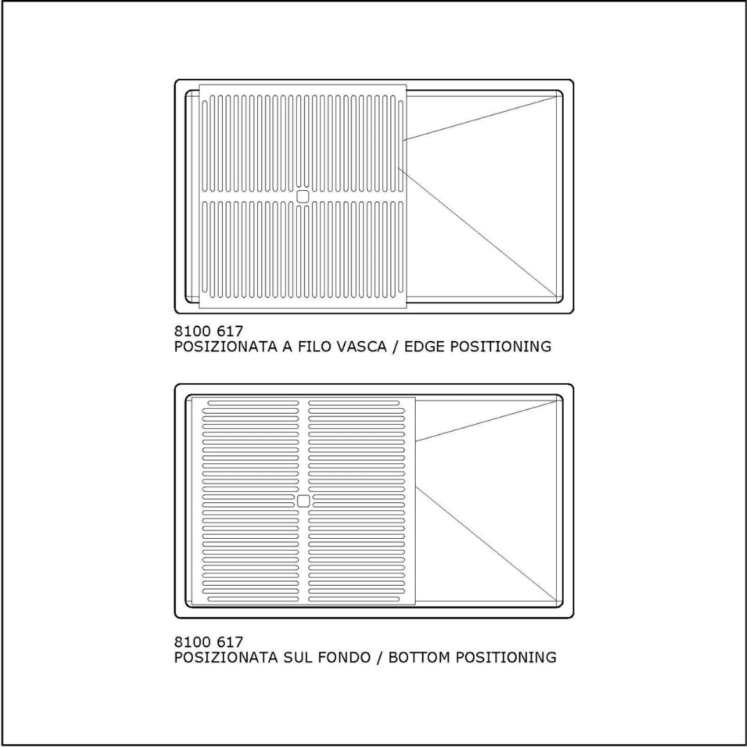 Foster Quadra R12 1717050 Lavello 1 Vasca Sopratop/Filotop Acciaio Inox Spazzolato 75x44
