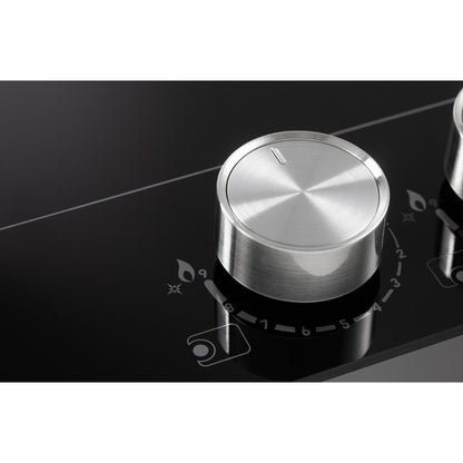 DE LONGHI NSL590DNCM Piano Cottura Gas Incasso 5 Bruciatori Tripla Corona Nero cm. 90 x 51