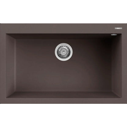 Elleci Quadra 130 LKQ13087 Lavello da Incasso Sopratop Monovasca Keratek Cocoa cm. 79 X 50
