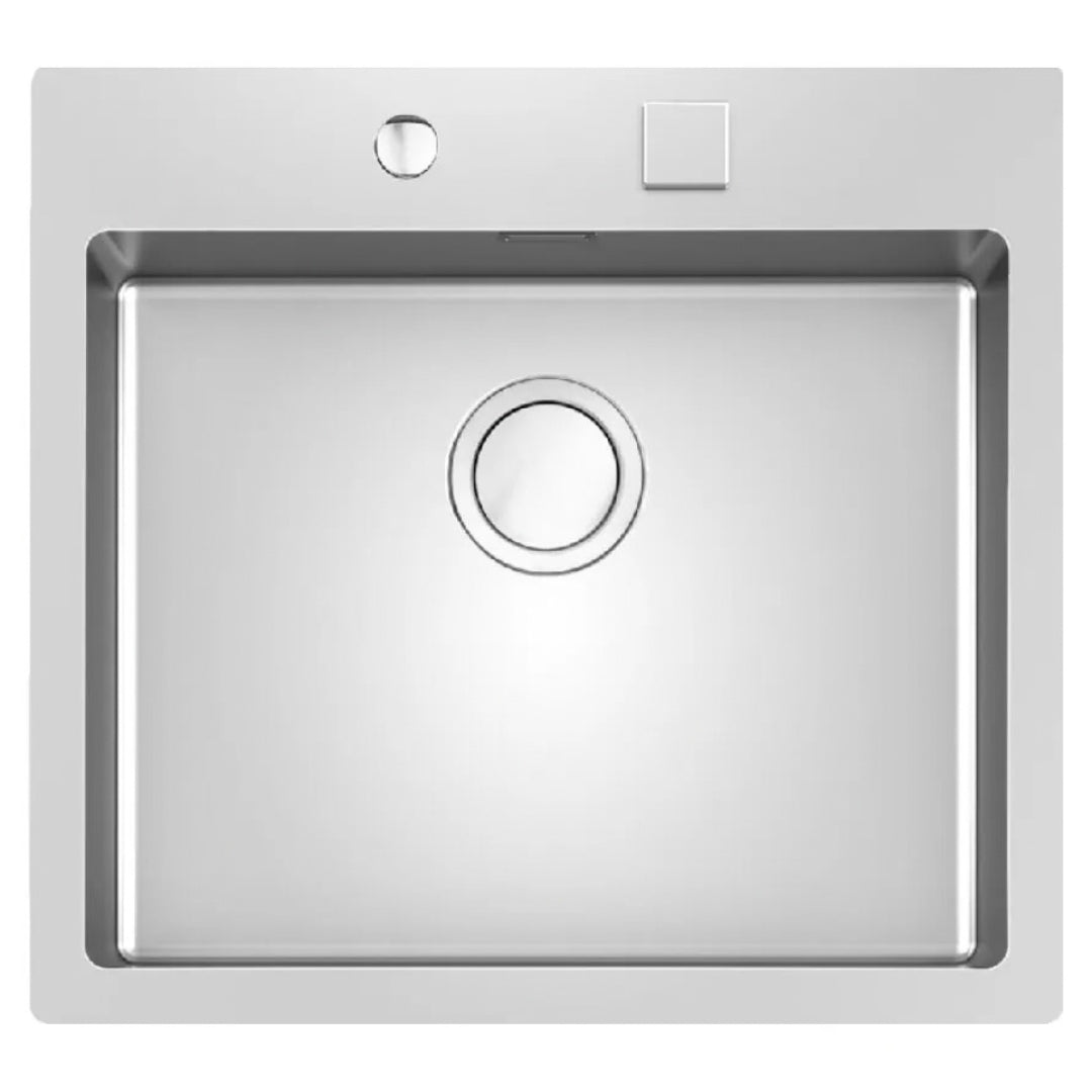 Foster S4001 3365050 Lavello 1 Vasca Incasso Filotop Acciaio Inox Spazzolato cm. 56 x 52