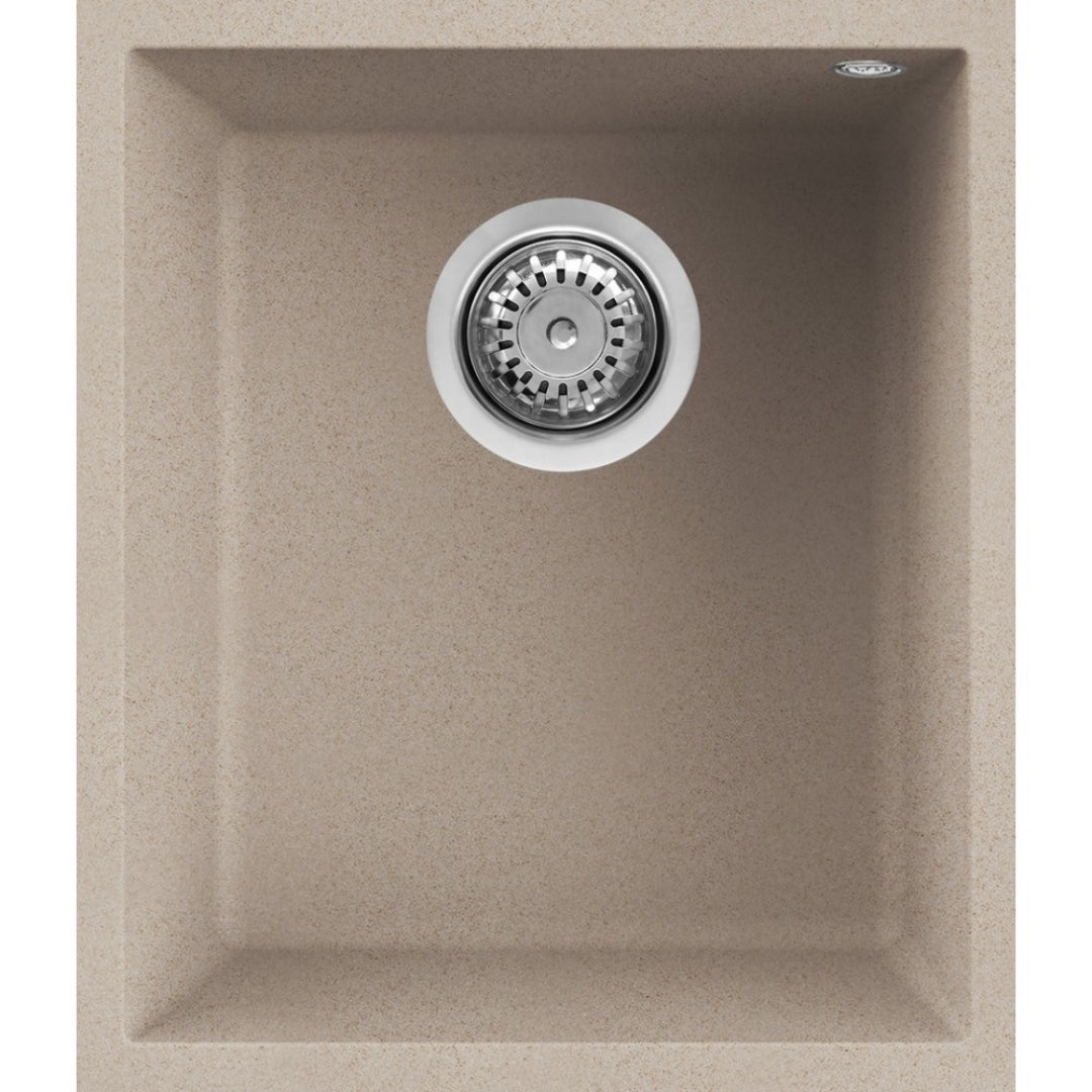 ELLECI QUADRA LGQ10051BSO Lavello Incasso 1 Vasca Sottotop Granitek Avena cm. 38×44