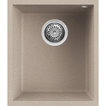 ELLECI QUADRA LGQ10051BSO Lavello Incasso 1 Vasca Sottotop Granitek Avena cm. 38×44