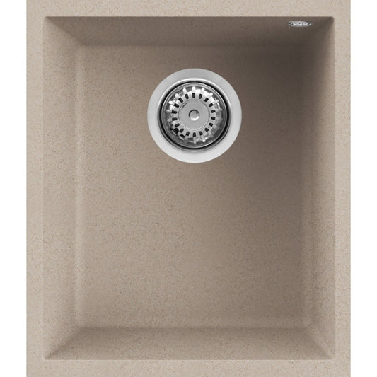 ELLECI QUADRA LGQ10051BSO Lavello Incasso 1 Vasca Sottotop Granitek Avena cm. 38×44