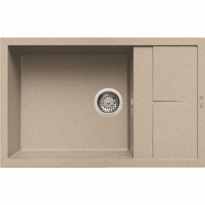ELLECI UNICO 310 LGU31051 Lavello 1 Vasca con Gocciolatoio Reversibile Sopratop Granitek Avena 51 cm. 78 x 50