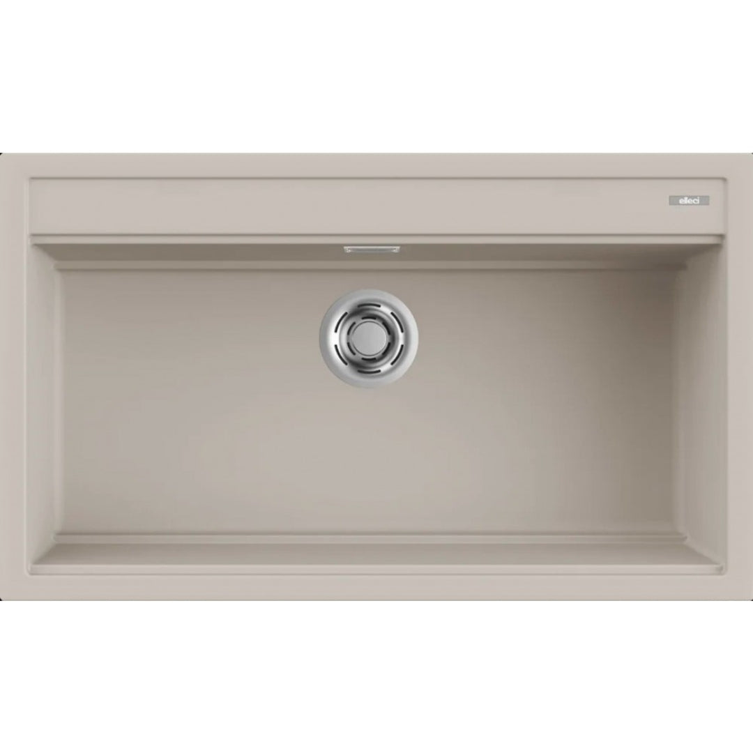 Elleci Best 360 LGB36039 Lavello da Incasso Monovasca Incasso Sopratop Granitek Bianco Soft cm. 86 x 51