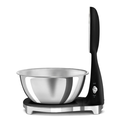 SMEG KSF01BLWW Bilancia Cucina Digitale Analogica con Nera Ciotola Inox 1,8 L