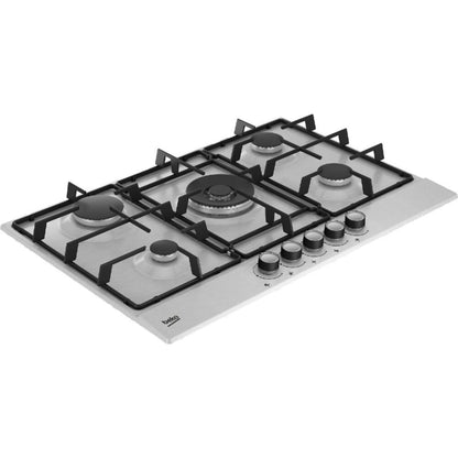 BEKO HIAW75224SXE Piano Cottura Gas 5 Fuochi Tripla Corona Centrale Inox cm. 75 x 51