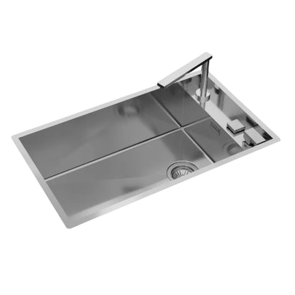 Foster Quadra 1235050 Lavello Incasso Filotop 1 Vasca Acciaio Inox Spazzolato cm. 54 x 44