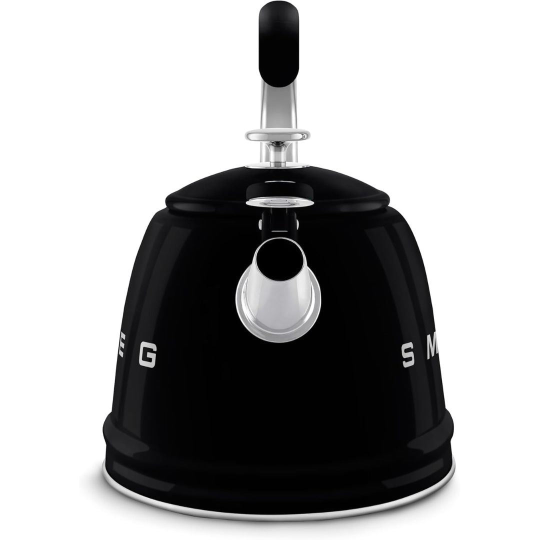 SMEG WKF01BL Bollitore Fischio Nero 50’s Style Capacità 2,3 L Manico Ergonomico