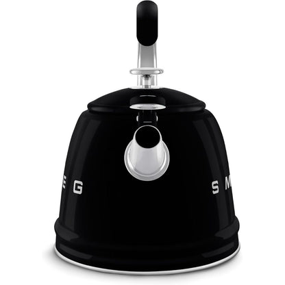 SMEG WKF01BL Bollitore Fischio Nero 50’s Style Capacità 2,3 L Manico Ergonomico