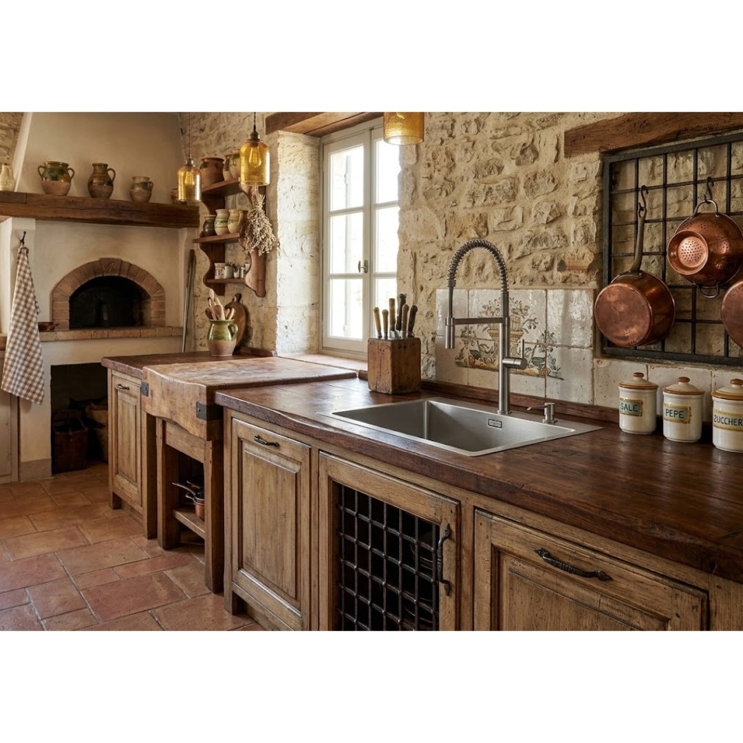 Foster S4001 3366050 Lavello 1 Vasca Incasso Sopratop/Filotop Acciaio Inox Spazzolato cm. 77 x 52