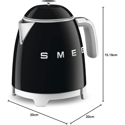 SMEG KLF05BLEU Bollitore Elettrico Nero Mini 0,8 L Estetica 50’s Style