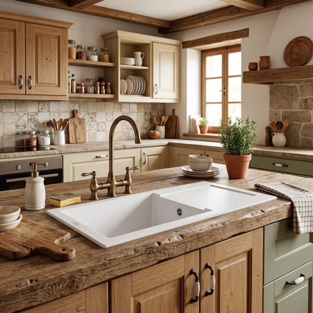 Elleci LGY29068 Lavello 1 Vasca Gocciolatoio Reversibile Incasso Sopratop Granitek mm. 780 x 435