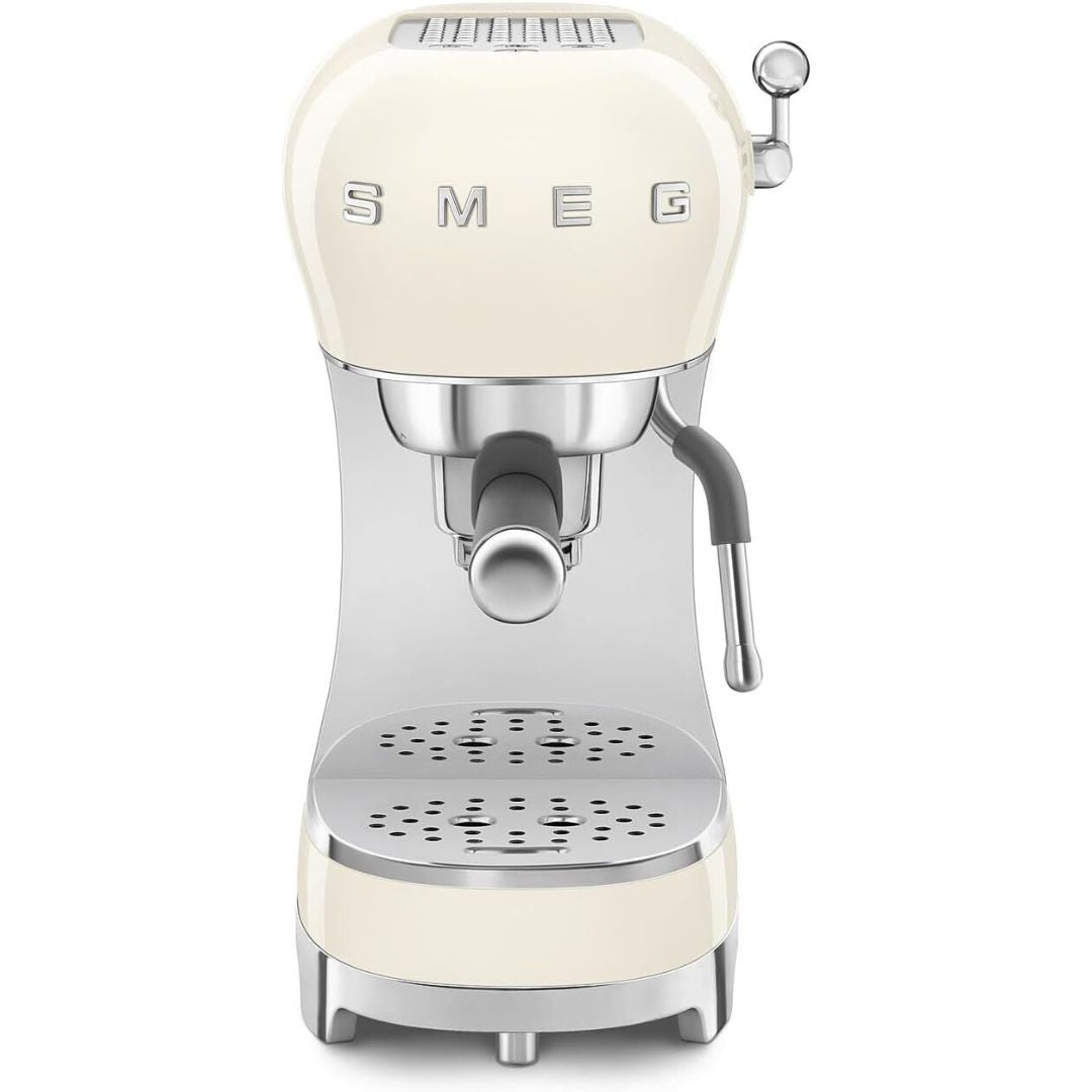 SMEG ECF02CREU Macchina Da Caffè Espresso Manuale 50's Style 1350W Panna