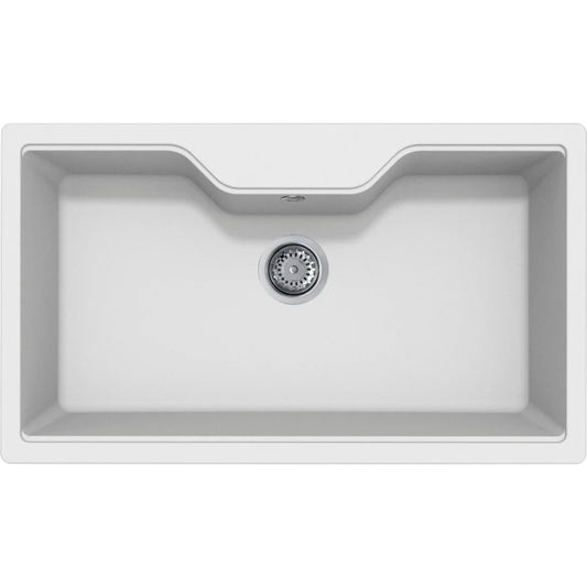 Elleci Fox LGF36068 Lavello Incasso Sopratop Keratek Bianco Titano cm. 86 x 50