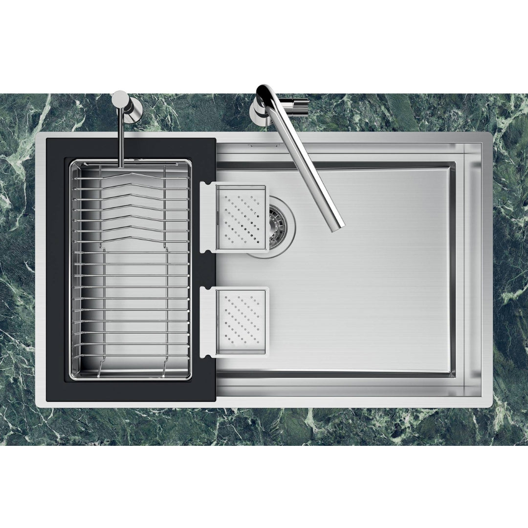 Foster Quadra Evo 1255050 Lavello Incasso 1 Vasca Inox Sopratop/Filotop cm. 57 x 47