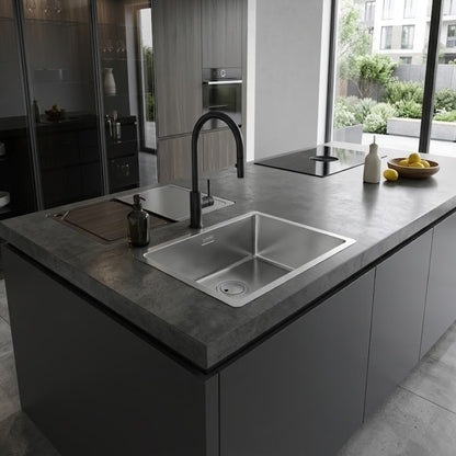Foster S4001 3355050 Lavello Filotop 1 Vasca Acciaio Inox Spazzolato cm. 54 x 44